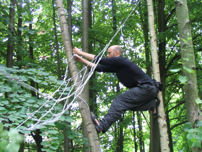 rope net bristol royal infirmary bri hospital wood heath bunting tree climbing