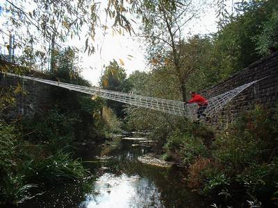 river frome net rope bridge test