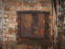 avon gorge firing range tunnel grey metal door, bristol, united kingdom (uk).