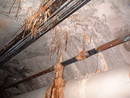 bri hospital service tunnel stalactites, bristol, united kingdom (uk).